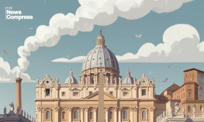 White smoke billows from Sistine Chapel, signalling new pope elected