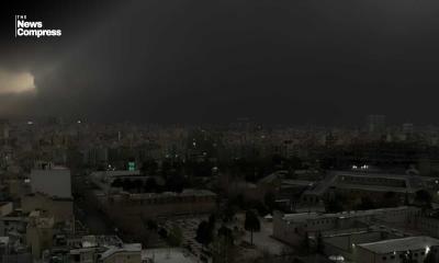 তেহরানের আকাশে আজ কোন সূর্য নেই, বৃষ্টির সাথেও পড়ছে তেলমিশ্রিত পানি