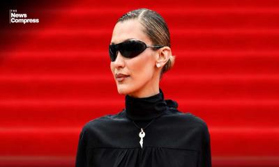 Super Model Bella Hadid Wears  Palestine Map Necklace On  Cannes Red Carpet