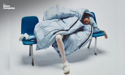 This puffer jacket uses light and sound to lull you to sleep anywhere