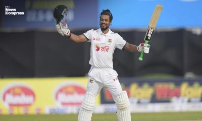 Shanto becomes first Bangladeshi batter to hit tons in both innings twice