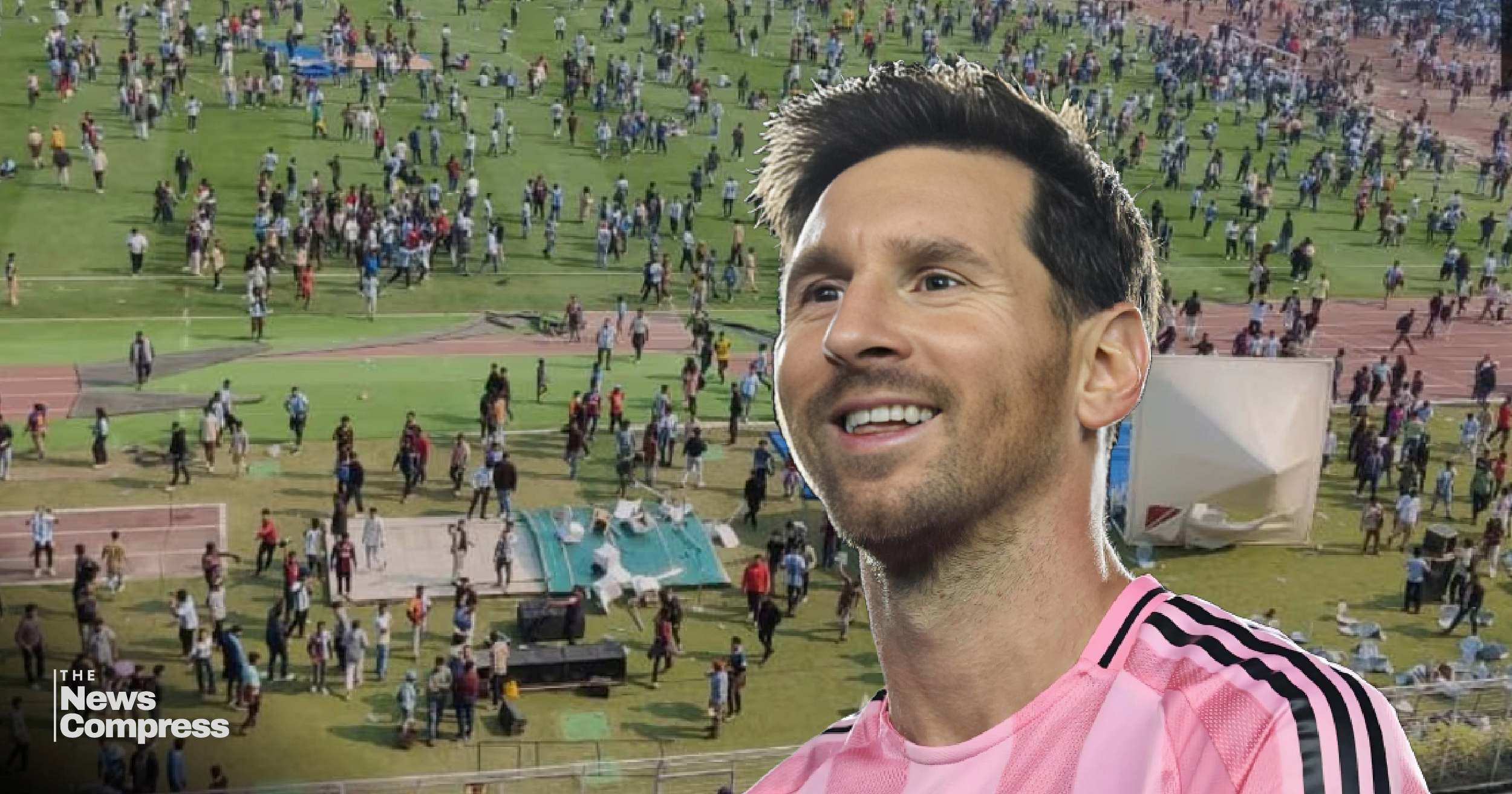 Messi’s Kolkata Visit Ends in Chaos as Fans Protest Over Poor Visibility