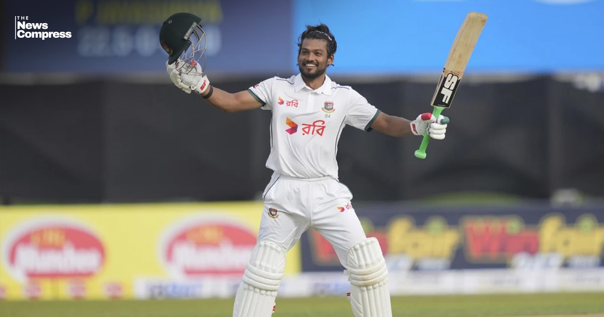 Shanto becomes first Bangladeshi batter to hit tons in both innings twice